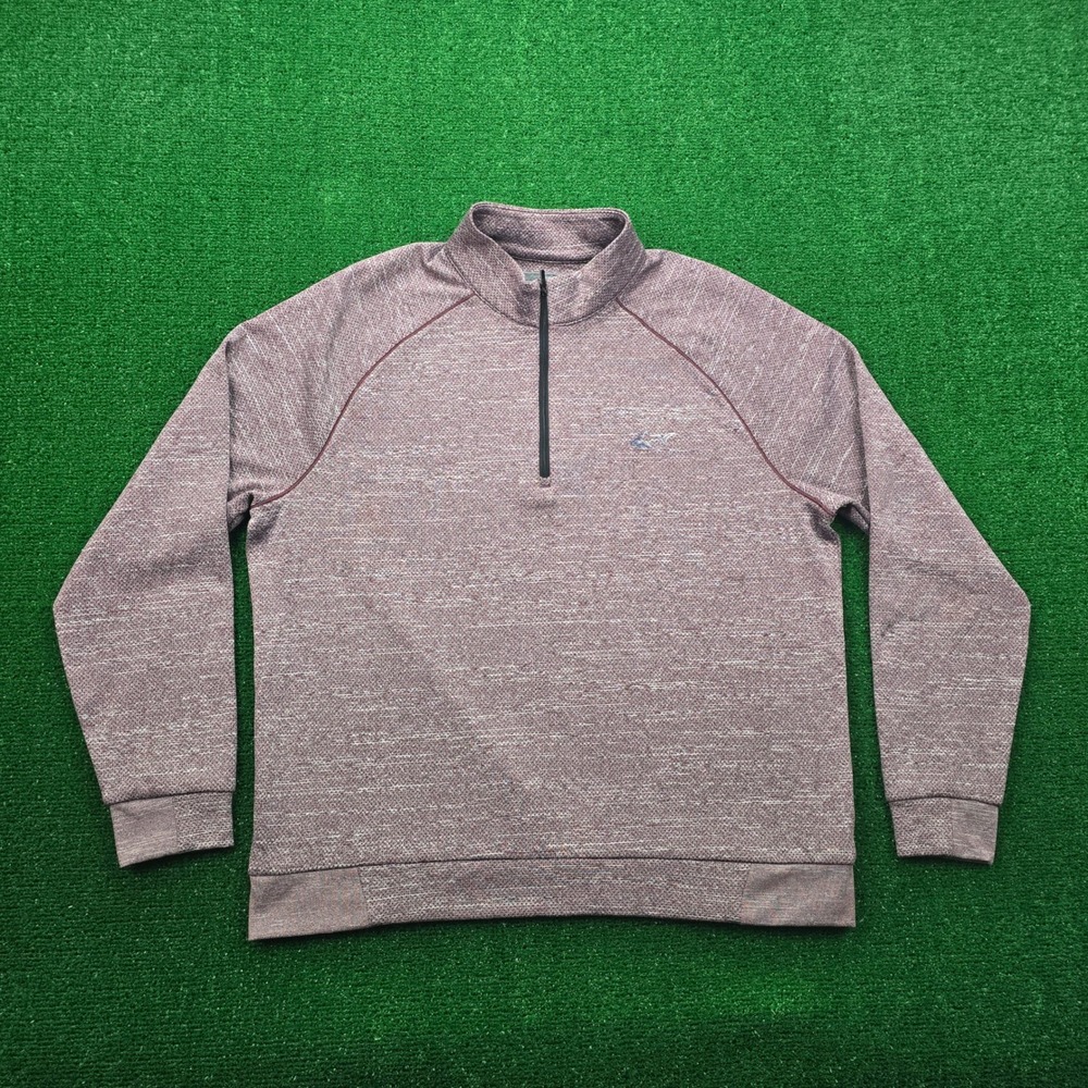 Greg Norman Sweatshirt Mens Large Maroon Burgundy 1/4 ZIp Pullover Golf Casual‎